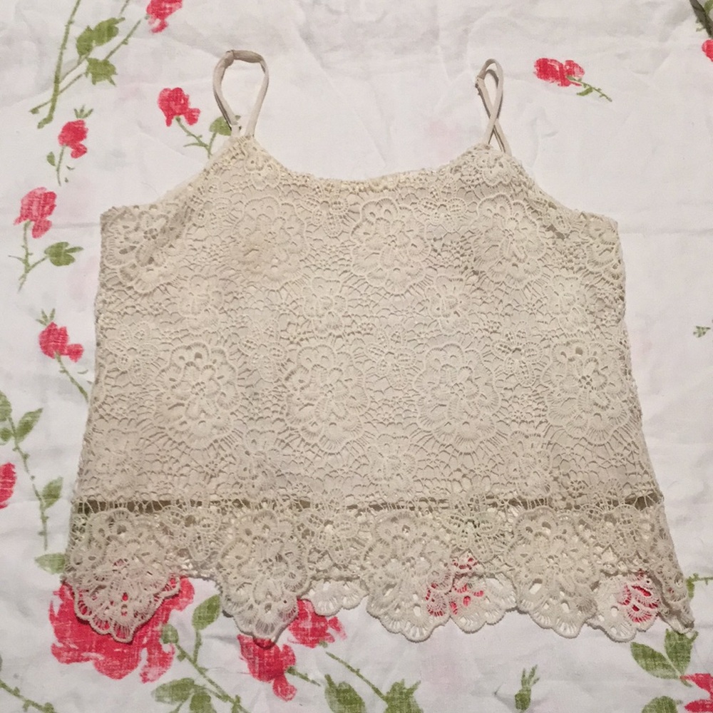 Double Zero Brand Embroidered Crop Top